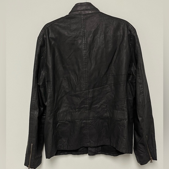 John Varvatos Collection coated Linen Moto Jacket. Size EU 54 USA 44 - Picture 6 of 6